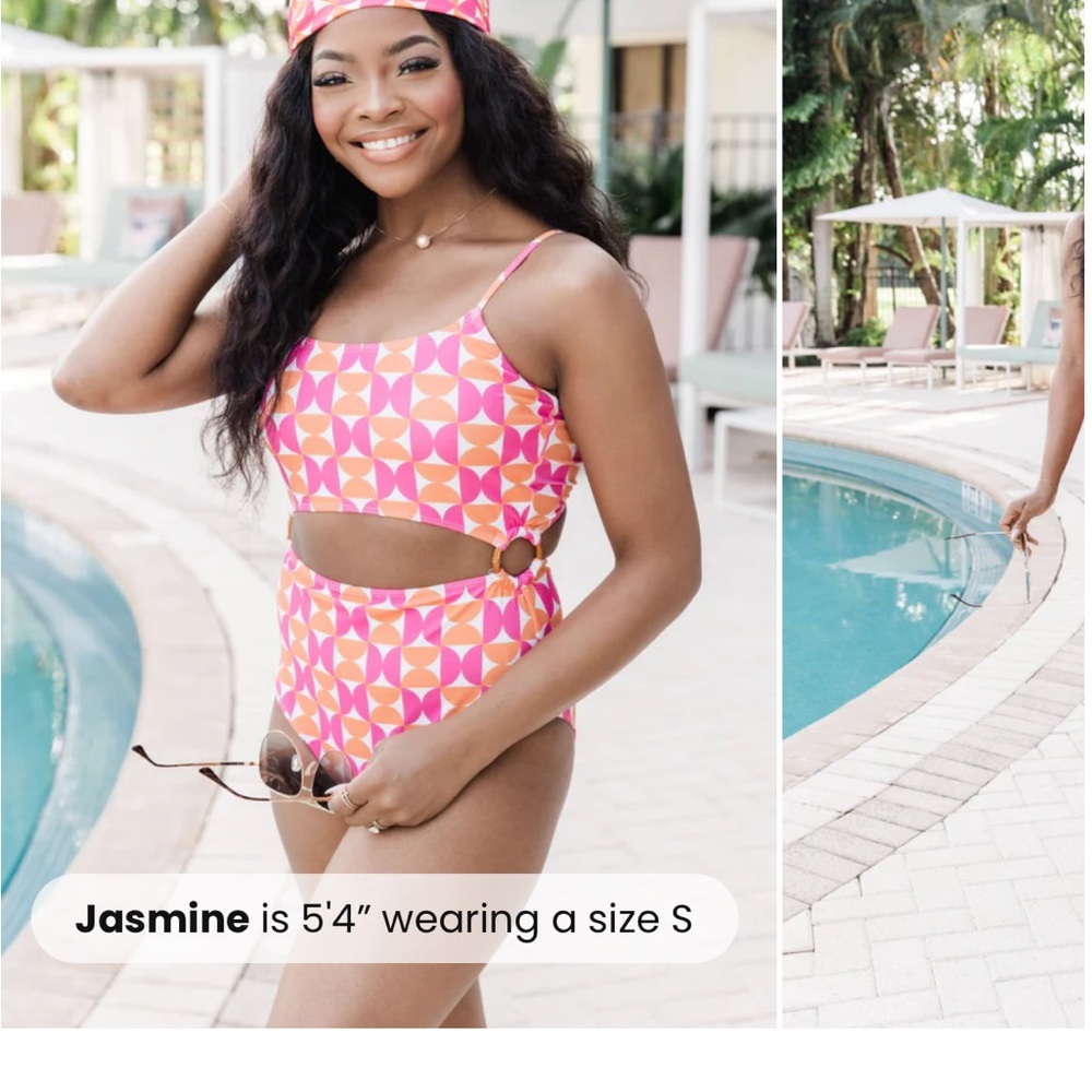 Geometric One Piece Swimsuit and wrap coverup